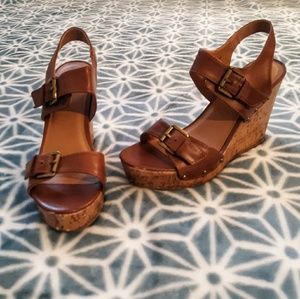 Mossimo Supply Co. Cognac Wedge Shoes